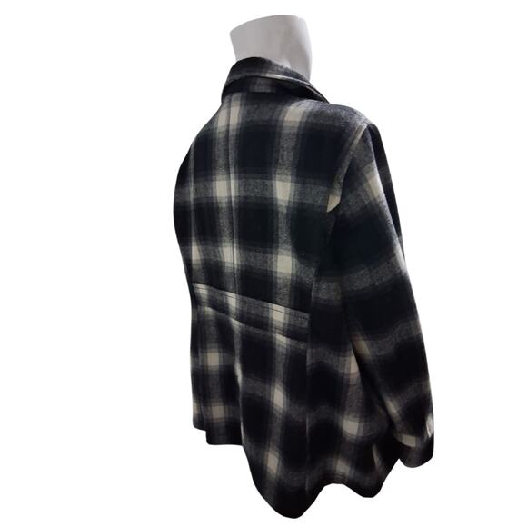 Old Navy Women's size XXL Plaid Double Breasted Casual Outerwear Wool Peacoat - Picture 3 of 14